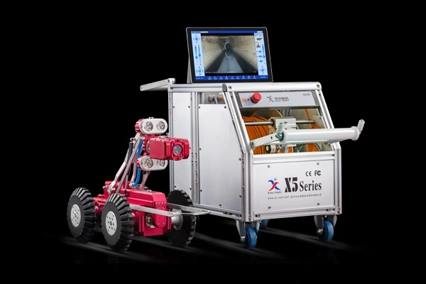 Robot de inspección de alcantarillado en detección de tuberías de drenaje